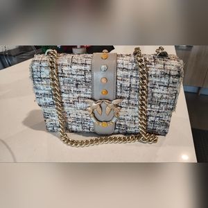 Pinko classic tweed crossbody bag